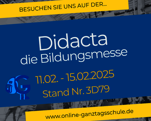 Online-Ganztagsschule auf der didacta 2025 in Stuttgart: Digitale Lösungen für den Ganztagsschulbetrieb